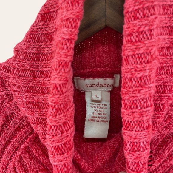 Sundance Toasty Dimensions Silk‎ Blend Red Turtleneck - Picture 3 of 6